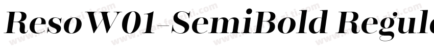 ResoW01-SemiBold Regular字体转换